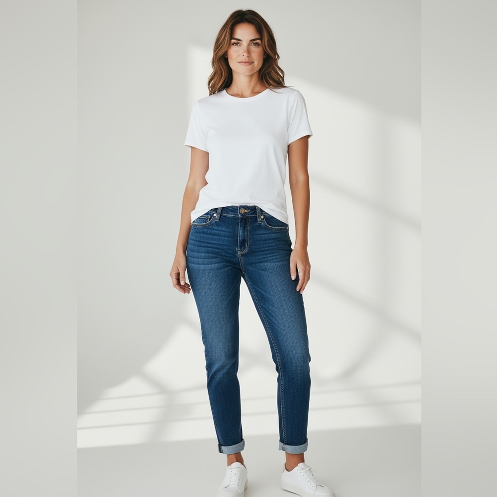 TITLE:

Seven7 Starlette Crop Jeans Womens 10 Dark Wash Stretch Ankle Mid Rise